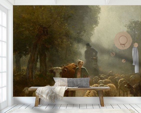 Voorbeeld van het werk in een kamer