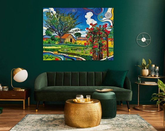 Voorbeeld van het werk in een kamer