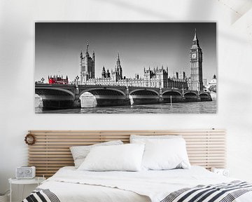 LONDON Westminster Bridge | Panoarama von Melanie Viola
