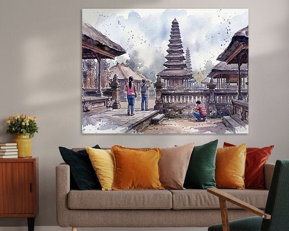 Voorbeeld van het werk in een kamer