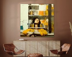 Voorbeeld van het werk in een kamer