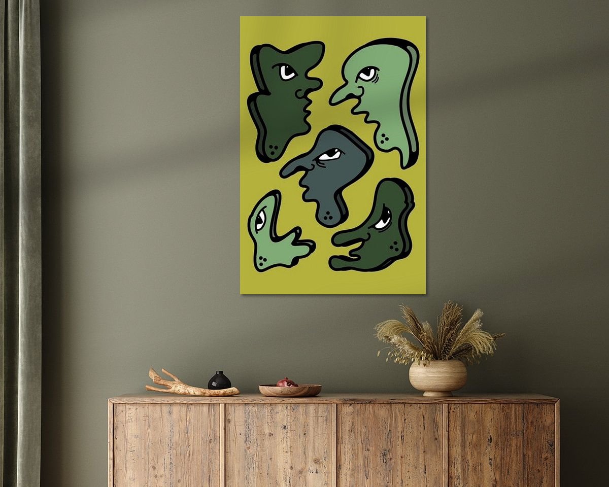 Voorbeeld van het werk in een kamer