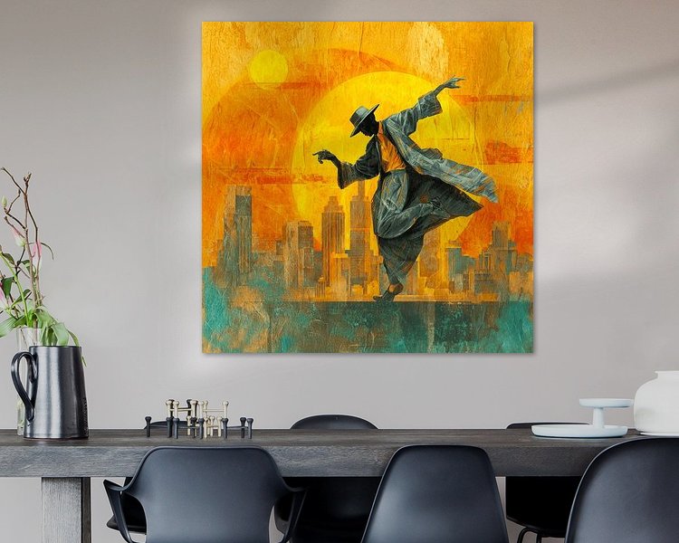 Voorbeeld van het werk in een kamer