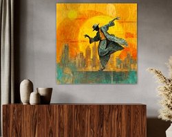 Voorbeeld van het werk in een kamer