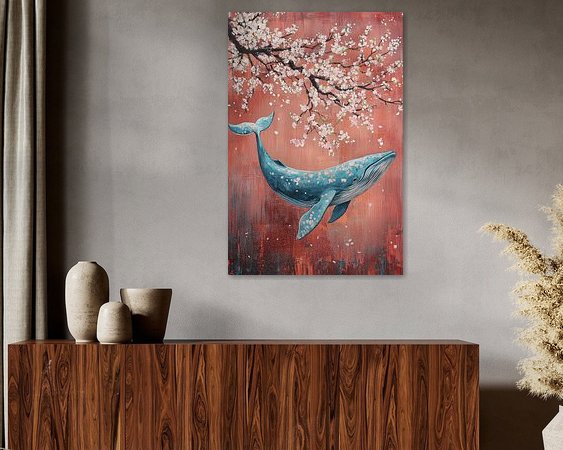 Voorbeeld van het werk in een kamer