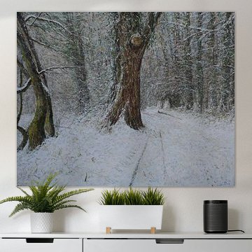 Forest Path: Winter at the Berghof Farm by Alfons Smeets