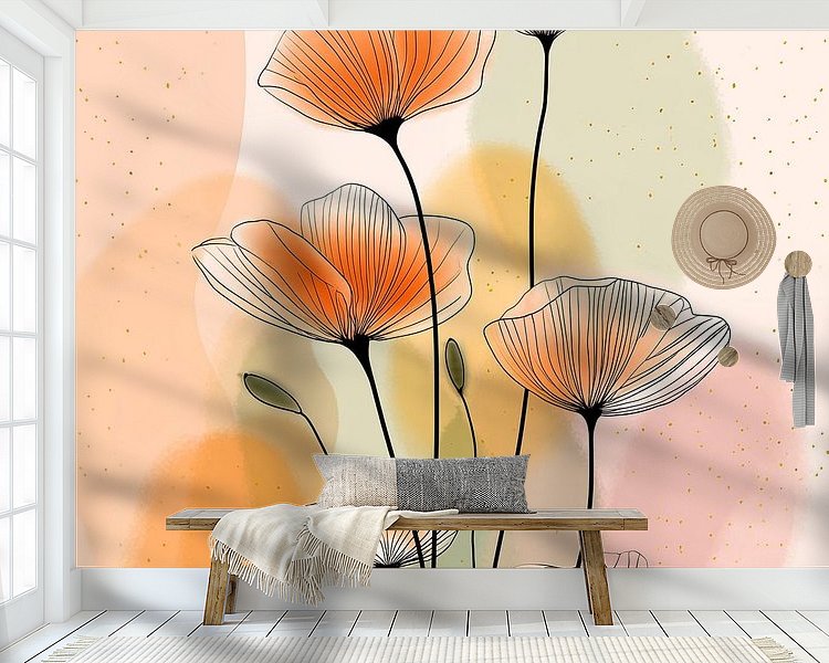 Voorbeeld van het werk in een kamer