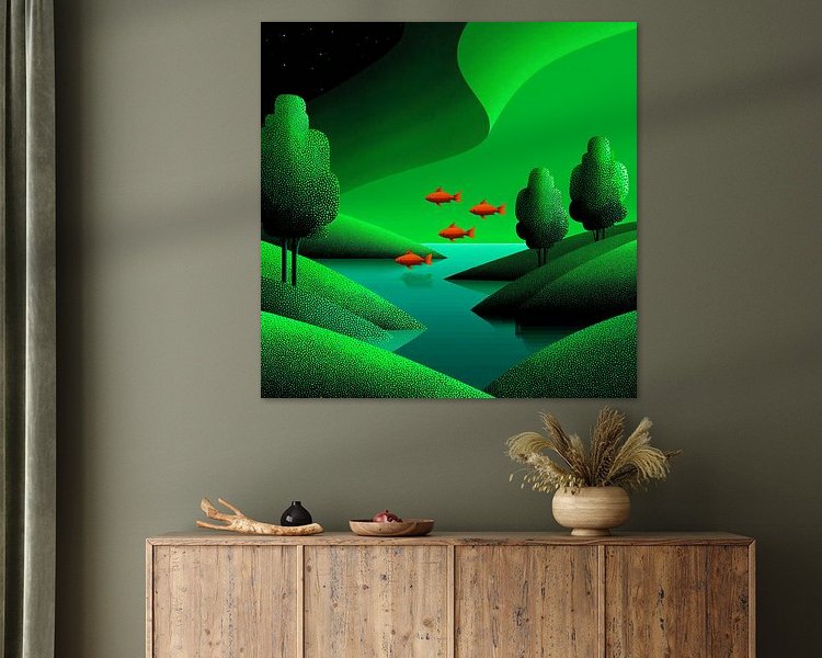 Example of the artwork in a room