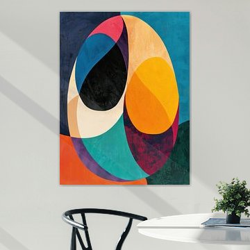 Samenvatting: Kleurrijke moderne compositie met paaseieren van Mosaic Dialogue