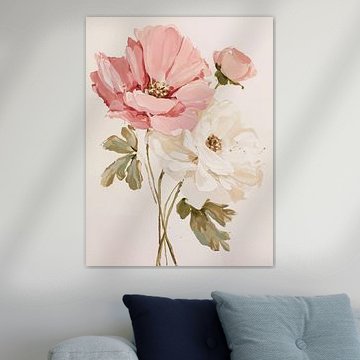 Zartes Rosa- & -Weiße Blumen