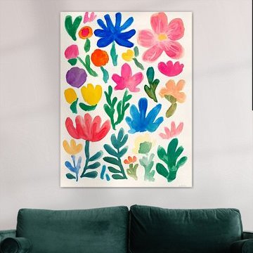 Farbenfrohe, verspielte Blumenkunst