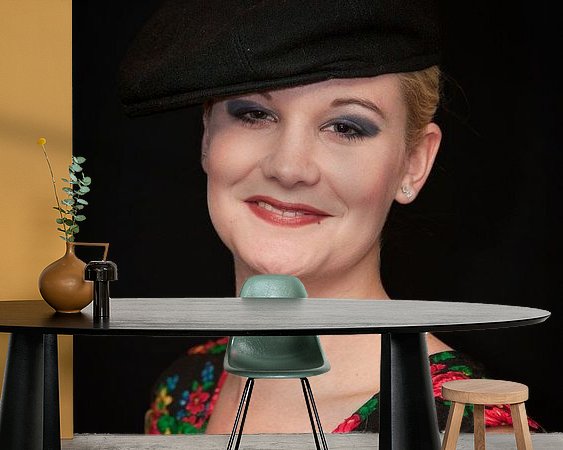 Voorbeeld van het werk in een kamer