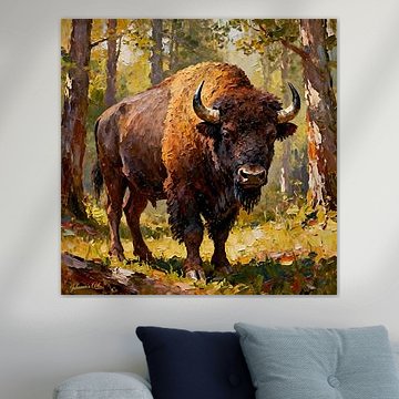 Wildlife - Untamed Grace - Bison 1 by Johannas Art Creations