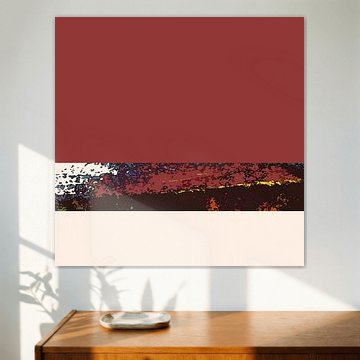 Abstrakte Farbfelder / Kraftfelder 12 / Rot Beige