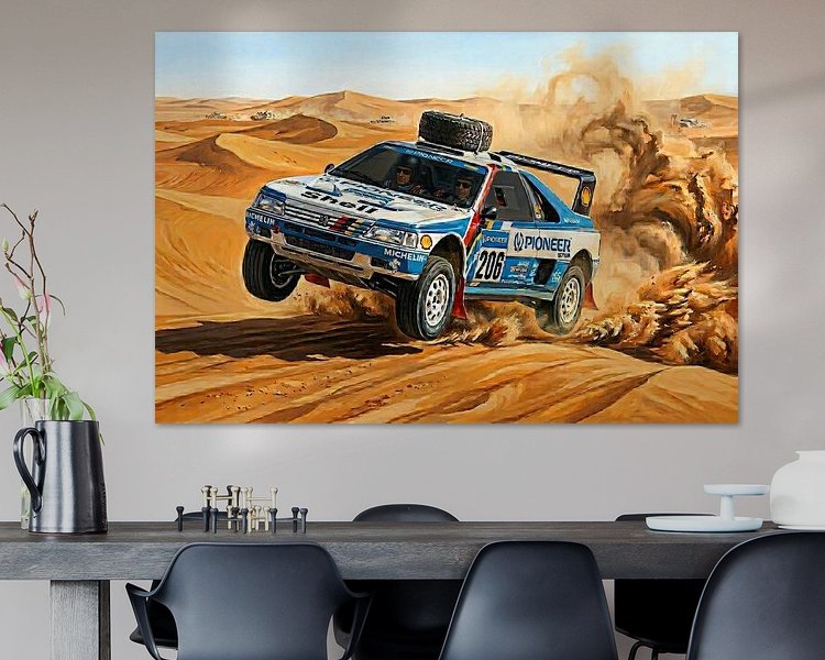 Voorbeeld van het werk in een kamer