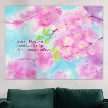 Floral marshmallows haiku von Karen Kaspar