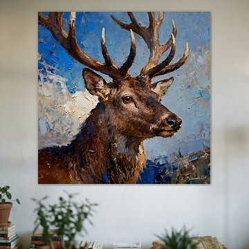 Wildlife - Untamed Grace - Stag by Johannas Art Creations