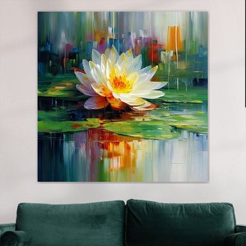 Peinture représentant des nénuphars