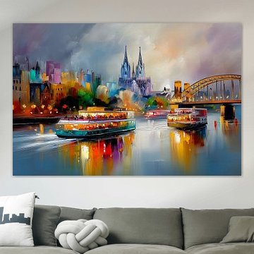 Ambiance du soir sur le Rhin