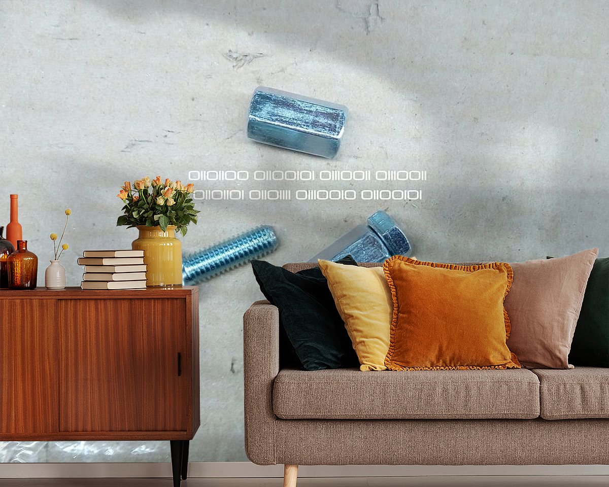 Voorbeeld van het werk in een kamer