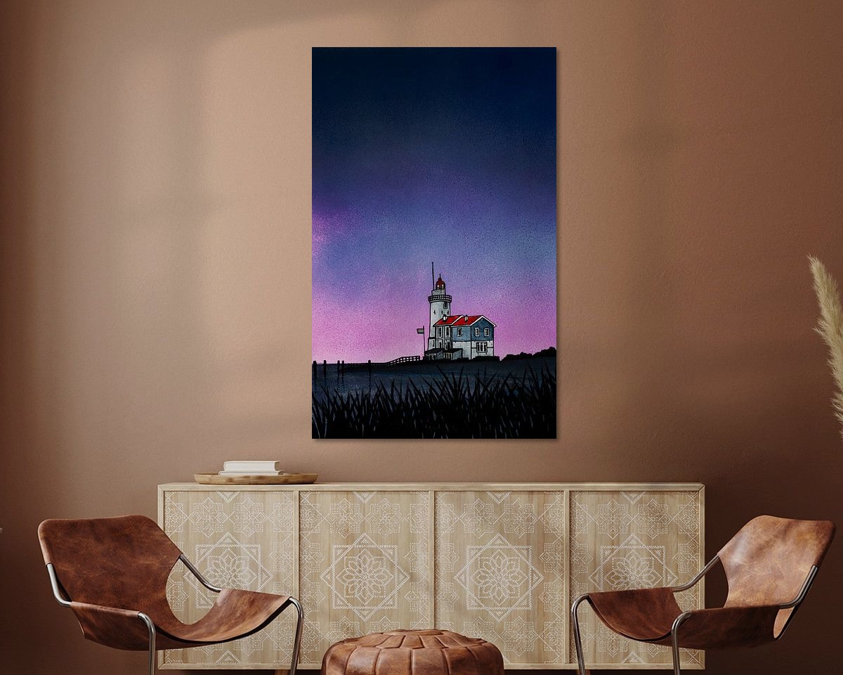 Voorbeeld van het werk in een kamer