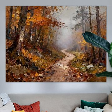 Nebelmorgen im Herbstwald