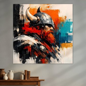 Noordse krijger – Kracht in een kleurenstorm van ButterflyPix