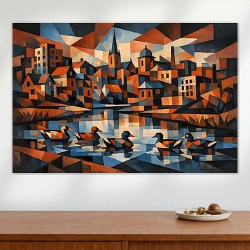 Stadtansicht im Kubismus