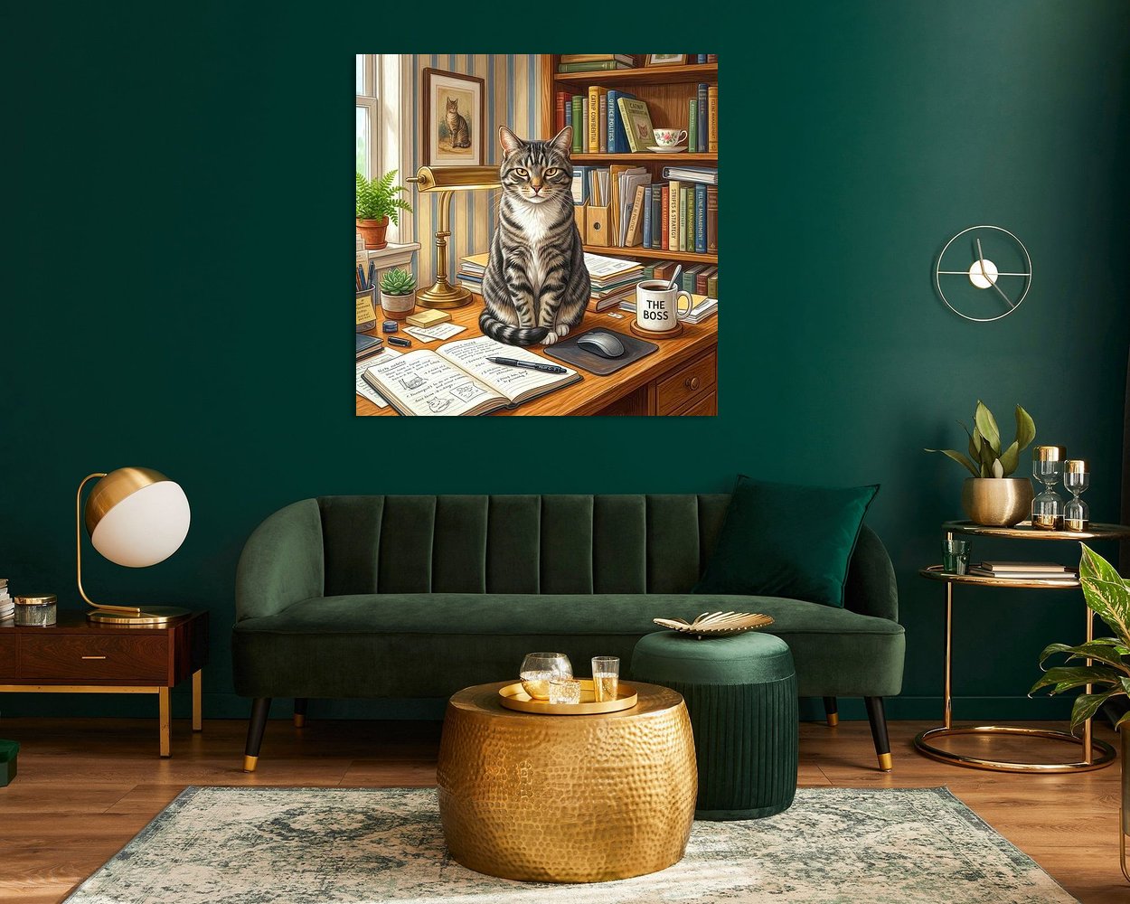 Voorbeeld van het werk in een kamer