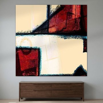 Rot Vanille abstrakt - 01 von Kerstin Franz