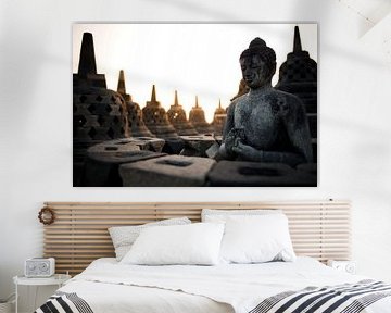 Borobudur bij zonsopkomst (Midden-Java, Indonesië) van Martijn Smeets