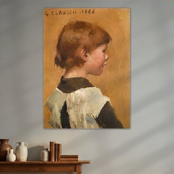 Een meisjeshoofd, George Clausen