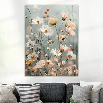 Wildflowers in pastel shades by Rene Ladenius Digital Art
