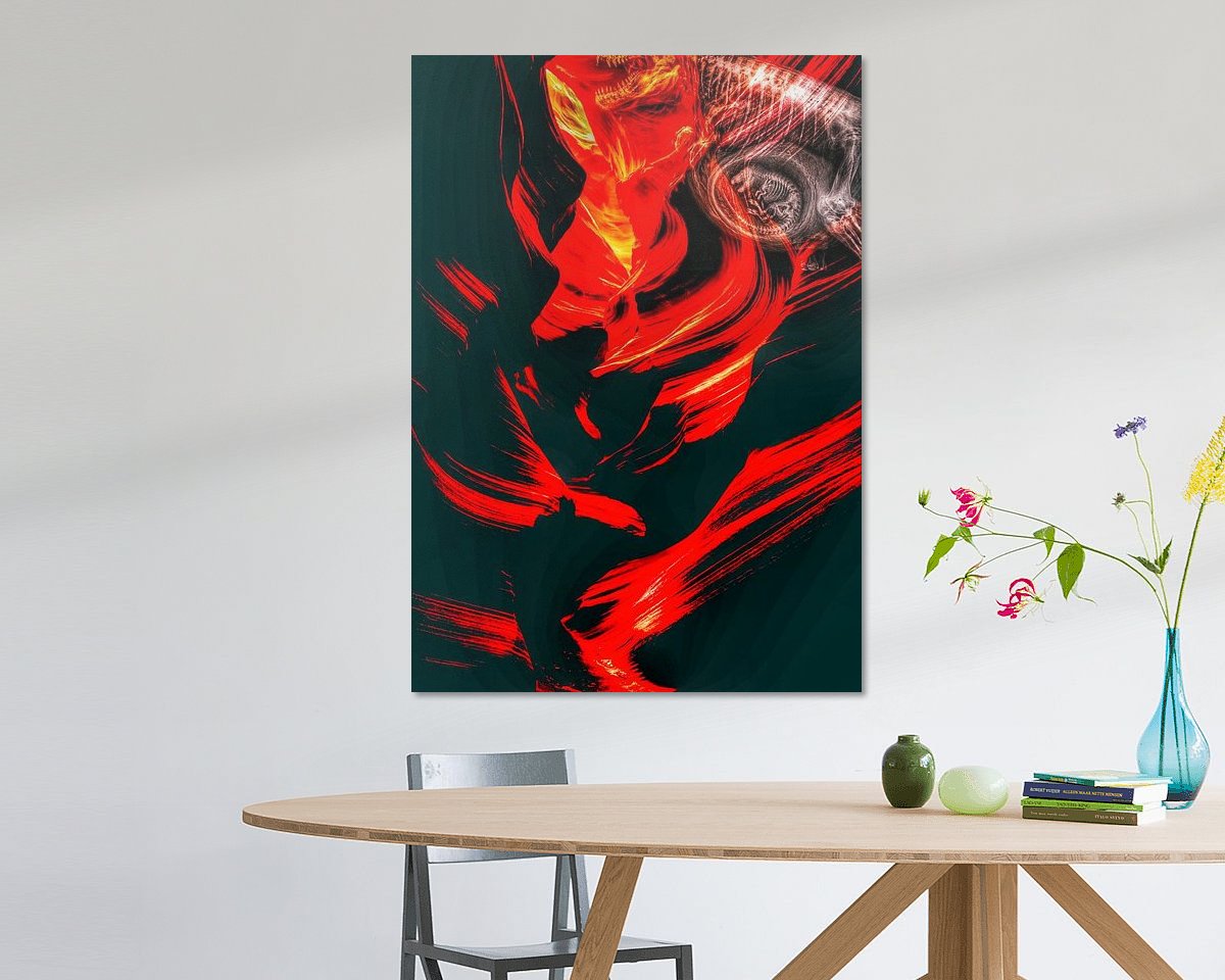 Voorbeeld van het werk in een kamer