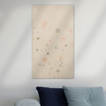 Abstrakte Blüten auf Creme von Kristin M