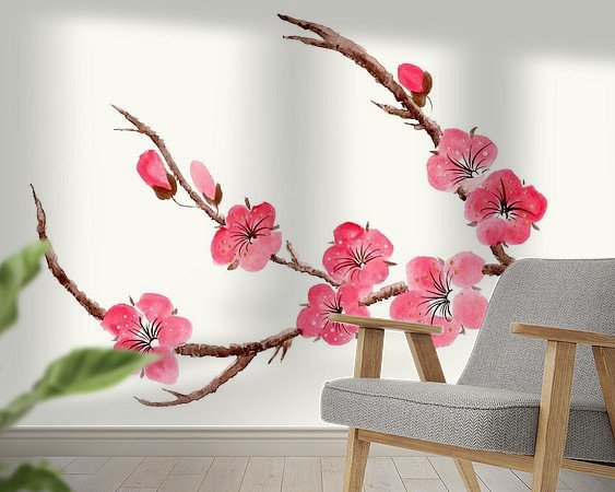 Voorbeeld van het werk in een kamer