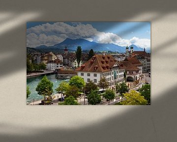 Luzern stadsgezicht van Dennis van de Water