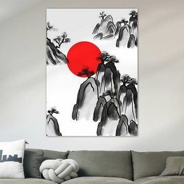 Chinesische Tuschemalerei von Sinaelgi Aziz