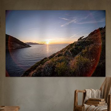 Sunset on the coast of Elba by Leo Schindzielorz