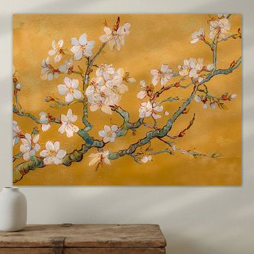 Fleur sur fond doré sur Thea