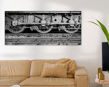 Train carriage. Old locomotive. by François Kerremans