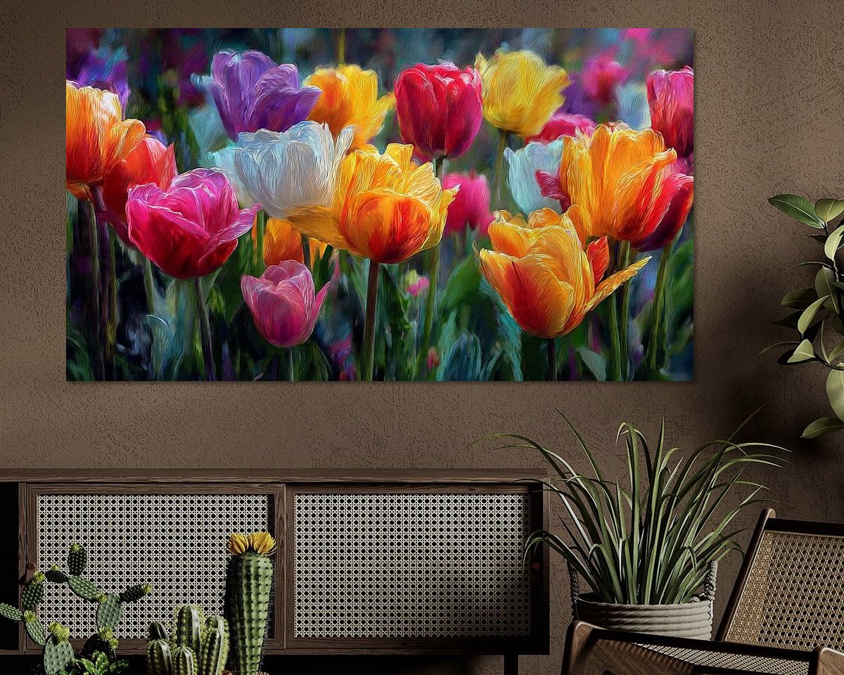 Voorbeeld van het werk in een kamer