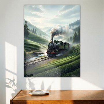 Des roues de fer sur la route de la plantation de thé sur Regan Frederick