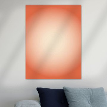 Warm terracotta orange gradient abstract wall art