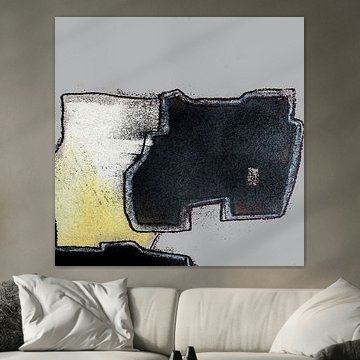 Abstract forms in grey, black and beige