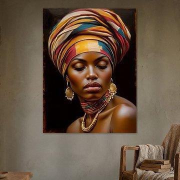 Farbenfrohe afrikanische Frau von Hilde Remerie Fotografie und digitale Kunst