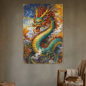 Gemälde eines mythologischen Drachen. von Johannes