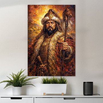 Un tableau représentant Gengis Khan. sur Johannes