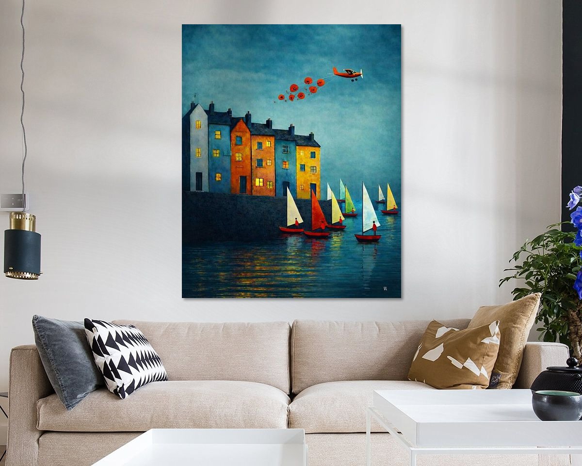 Voorbeeld van het werk in een kamer