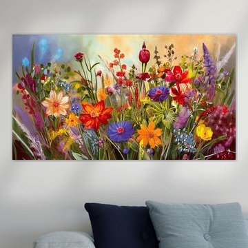 Bouquet champêtre plein de vie, une explosion de couleurs